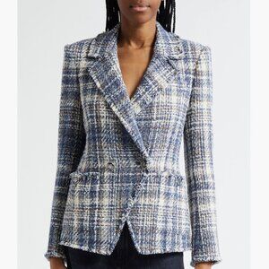 Veronica Beard Theron Plaid Tweed Jacket